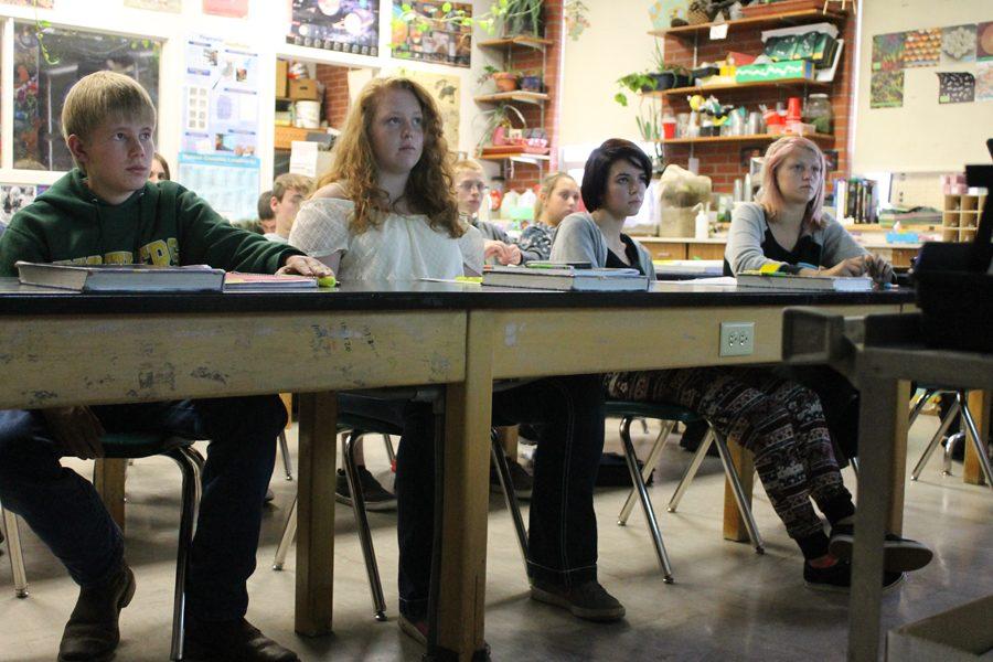 A Foundations of Science class listens to teacher Josy McLean on Oct. 4.