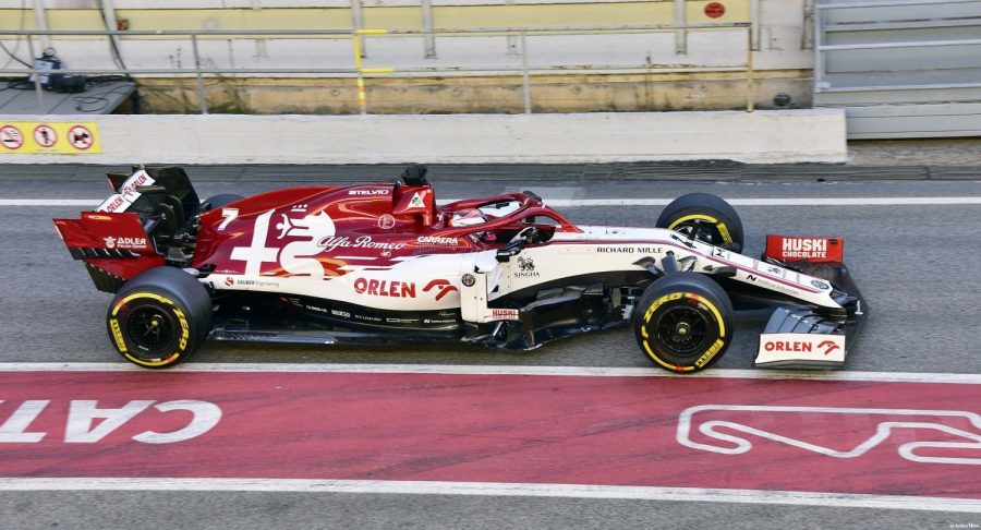 2020 Formula One tests Barcelona, Alfa Romeo C39, Räikkönen.jpg by Artes Max from Spain is licensed under CC BY-SA 2.0