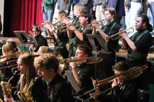 Members of the CMR Russtones perform Jan. 10 at the annual jazz workshop concert.