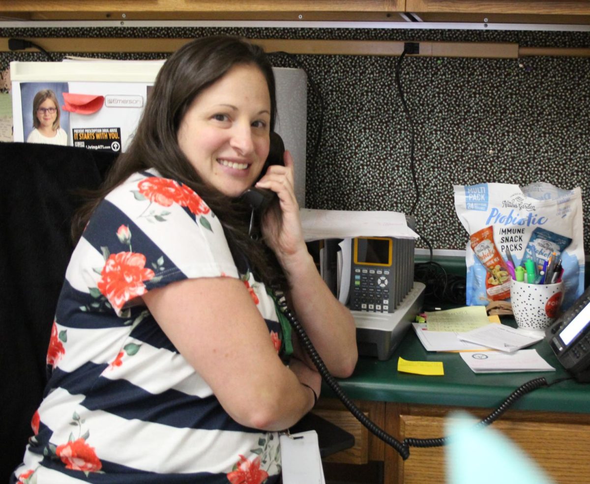 Math teacher Leann Williams spends time in her classroom during parent teacher conferences on March 11.