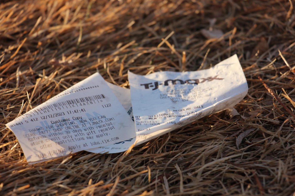 After the final bell has rung, the CMR grounds are vacant except for a single T.J.-Max receipt left to lie on the ground. 